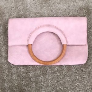 BP faux leather circle clutch